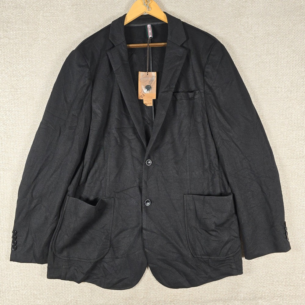 PJ Paul Jones Mens Black Casual Blazer Jacket Textured Sport Coat 2XL NWT